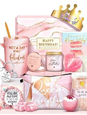 Pink Birthday Gift Set - Happy Birthday Party Supplies